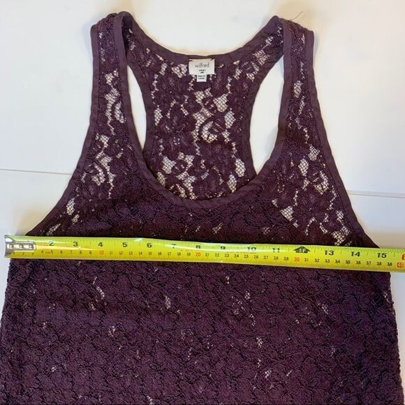 ARITZIA Wilfred free maroon lace tank top size S - Picture 7 of 9